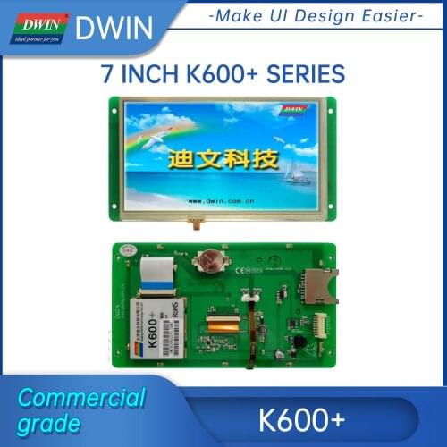 DWIN 7 INCH TFT LCD Display module 800*480 Resolution Commercial Grade K600+ HMI Intelligent Touch Screen