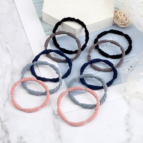 High Elastic Seamless Hair Band Basic Simple Hair Ties Solid Color Gum Scrunchie Headwear Accessories Women Girl Ponytail Holder