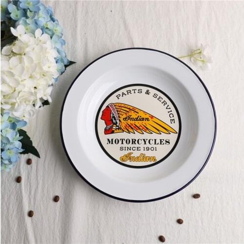 Enamel Export American Indian Plate Dish Plate Thickened Fruit Plate Baked Rice Turnip Plate