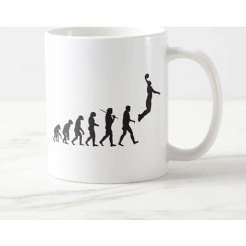 Evolution - Basketball Jump Coffee MugChildren Tea Cup Sweet Funny Mugs Cups for Girlfriend Boyfriend Novelty Valentine Colleagu
