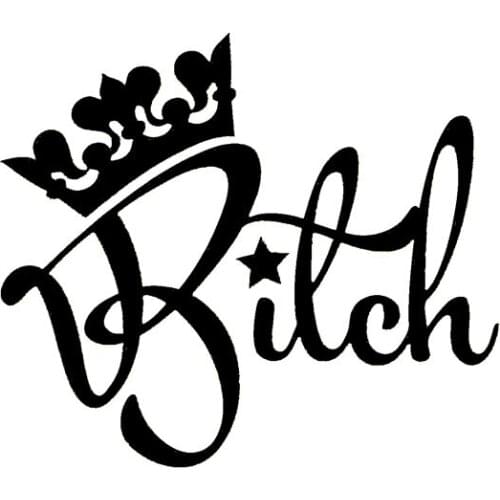 Fuzhen Boutique Decals Exterior Accessories Funny Queen Vinyl Car-styling Car Window Sticker Black/white KK Decal