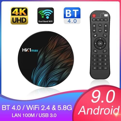 HK1MAX iptv box Smart TV BOX Android 9.0 4K 1080P Quad Core HK1 MAX RK3328 2,4/5G WIFI Full HD Media Player Set Top Box 2G 16G