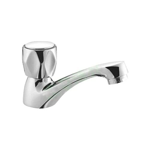 L15139 - Luxury Deck Mounted Chrome Color Brass Material Cold Water Basin Faucet
