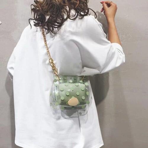 Summer small fresh transparent jelly bag female 2021 new trendy fashion mini wild shoulder messenger bag