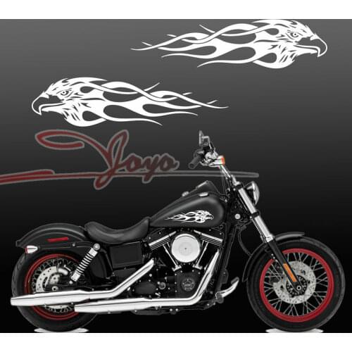Motorcycle decals Flame Eagle Fuel Tank Decal Fairing Sticker For Harley Sporter Dyna Touring Softiail 13"