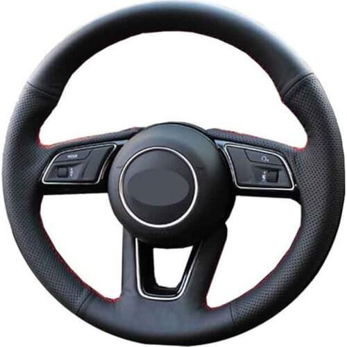 Car Steering Wheel Cover For Audi A5 2017 Customize DIY Steering Wrap Microfiber Leather Hand Sewing