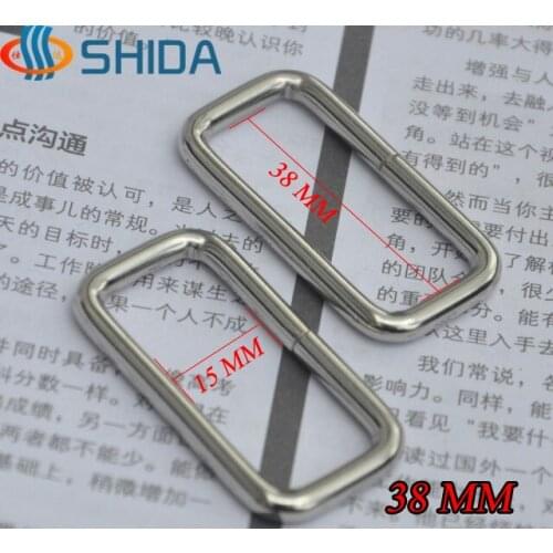 Wholesale 50pcs/lot 38mm length metal Handmade DIY accessories rectangular buckle for bag and backpack hardwears Free Shipping