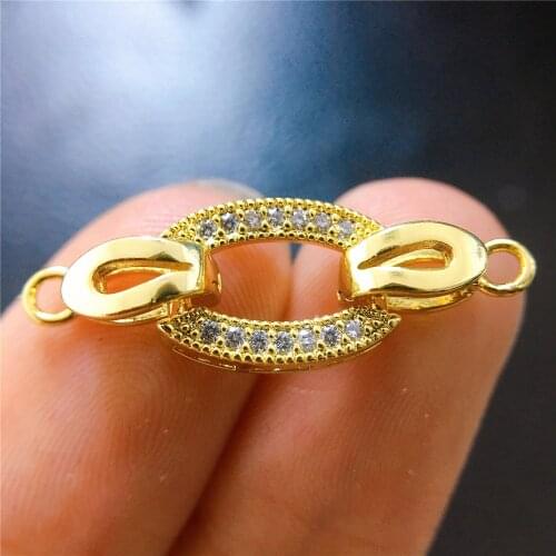 Wholesale DIY Natural Stones Beads Jewelry Making Accessories Silver/Gold Metal Connector Clasps Findings