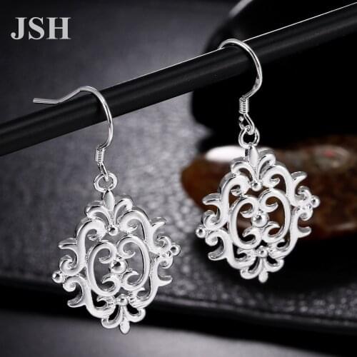 Wholesale , Retro Lady women silver color earrings party charms wedding nice cute Bohemia fashion classic jewelry LE046