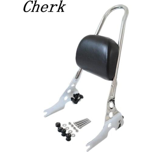 Motorcycle Detachable Luggage Rack Sissy Bar Rear Passenger Backrest Cushion Pad For Harley Sportster XL 1200R 883C 883R 1200