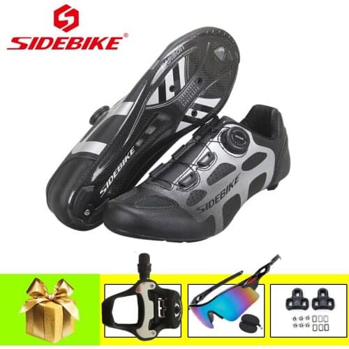 SIDEBIKE Road Cycling Sneaker Carbon Sapatilha Ciclismo Men Women Breathable Self-locking Outdoor Sport Riding Bicycle Shoes