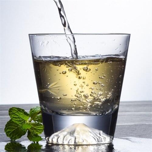 Japanese Engraved Cherry Blossom Glass Water Cup Heat Resistant Coffee Mugs Whiskey Wine Vodka Milk Beer Juice Cup Bar Drinkware