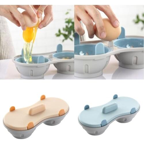 1Pc Egg Skillet Kitchen Steamed Egg Set Egg Poachers Perfectly Cooked Egg Boiler Cup Double Cooking Tools Microwave Accessories
