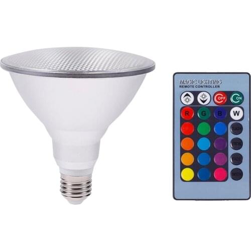 Dimmable E27 LED 10W 20W RGB Spotlight Remote Control Aluminum Par30 Par38 Spot Lights