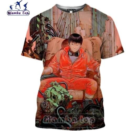 Mamba Top 3D Print Japan Comics Akira T Shirt Men O Neck Shimajima Tiexiong Anime Tshirt Women Black Super Power Pill Sportswear