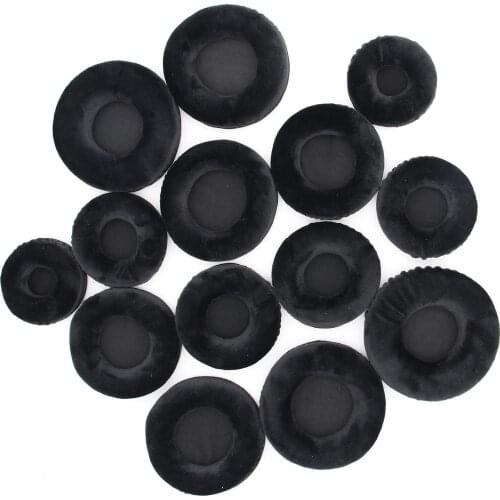 1 Pair High Quality 50mm-110mm Universal Ear Pads For All Earphone Set flannel EarPads Comfortable accessories Black ew