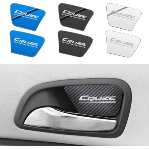 Stainless steel Door inner Handles Door Bowl Decorative Stickers for Chevrolet Cruze 2009-2014 Car-Styling