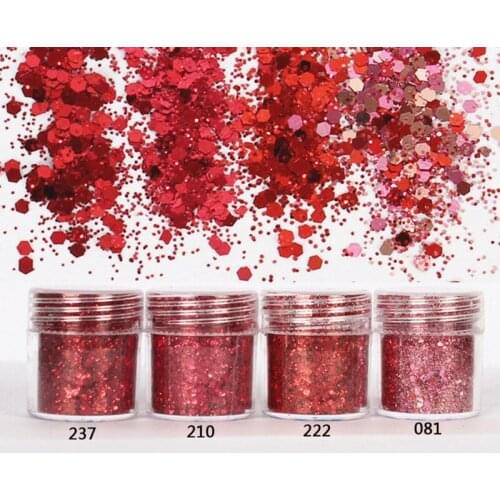 1pcs Nail Sequins Paillette Hexagon Shape Nail Art Glitter Dust 10ML/box Colorful Flake #0.2-1mm# MIX Powder Sequin Patch MA03-3