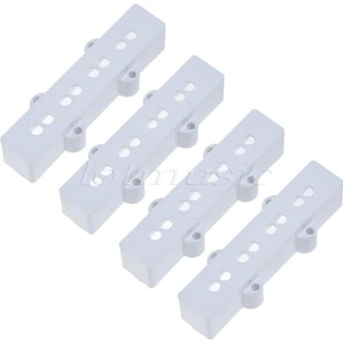2 Sets White Vintage 4 String Pickup Cover Case Open Type Neck*Bridge 92*95mm for Jazz Bass guitar parts replacement