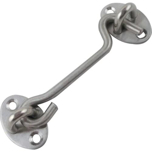 2pcs 4inch Cabin Hook Stainless Steel Cabinet Door Window Stay Catch Eye