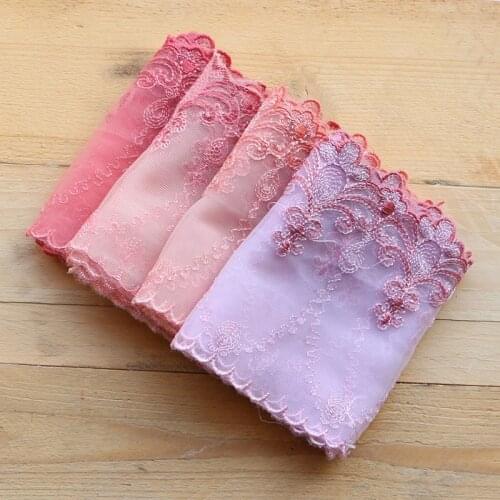 4 style 10.5 cm Delicate embroidery cotton mesh embroidery lace DIY decorative