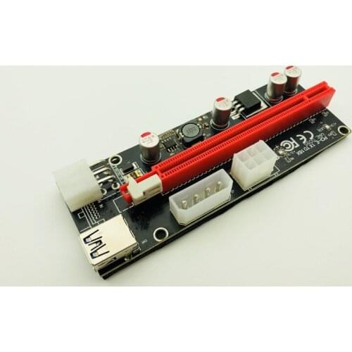 50pcs VER 009S PCI-E PCI E Express 1X to 16X Riser Card USB 3.0 Cable SATA 15 Pin to 6 Pin Power Supply Cable For Bitcoin Mining