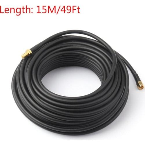 Artudatech 1PCS 15M SMA Male to SMA Female Jack Pigtail RG58 Cable Extension Router 49Ft Connector Parts