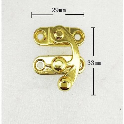 Bulk Furniture Locked,Box Suitcase Toggle Latch Buckles,Antique Alloy Right Lock,Wooden Box Lock,Gold Color,20Sets