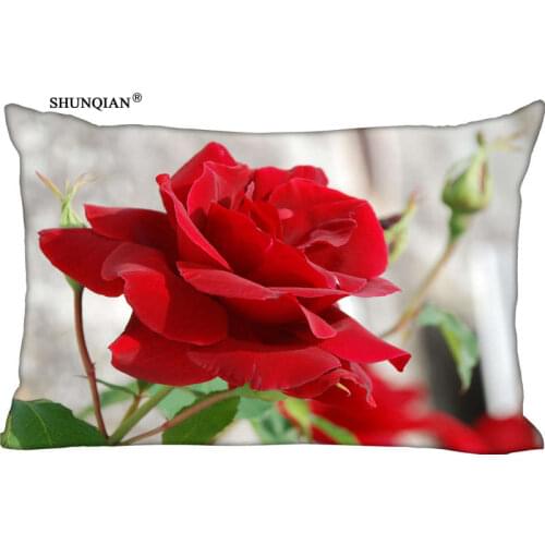 New Flower Roses Pillow Case Custom Wedding Pillowcase Cover Cases Gift Zippered Rectangle Pillow Case