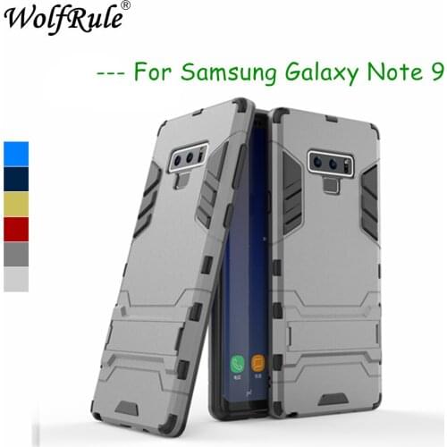 WolfRule Case For Samsung Galaxy Note 9 Cover Rubber + Hard Plastic Kickstand Back Case For Samsung Galaxy Note 9 Phone Fundas