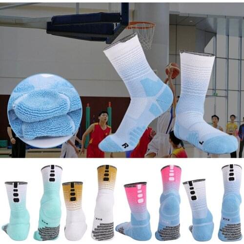 Children Sports Socks Outdoor Running Basketball Football Fast-dry Wear Nylon Non-slip Kids Socks 2-12 Years Pink Gold Socks