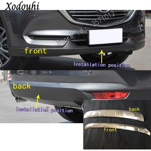 For Mazda CX8 CX-8 2017 2018 2019 2020 Car Sticker Styling Ornament Protection Bumper Trim Front Head/rear Back Bottom Moulding