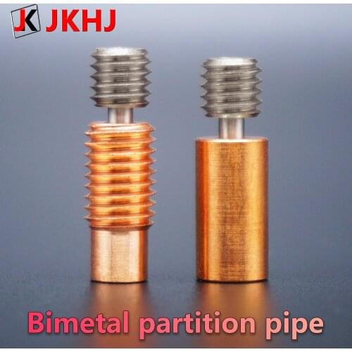 E3D V6 throat Heatbreak Bimetal Heat Break brass Bimetal partition pipe For V6 HOTEND Heater Block For Prusa i3 MK3 Break 1.75MM