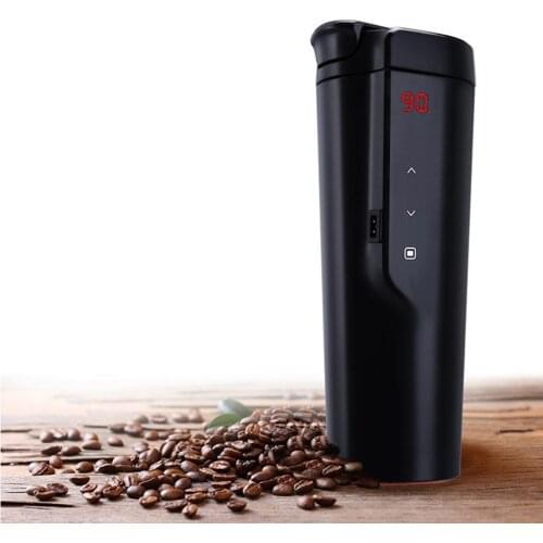 Drink Mug 12V in Car Thermal Heated Travel Mug Cup Tea Coffee Cup Insulated 420ml