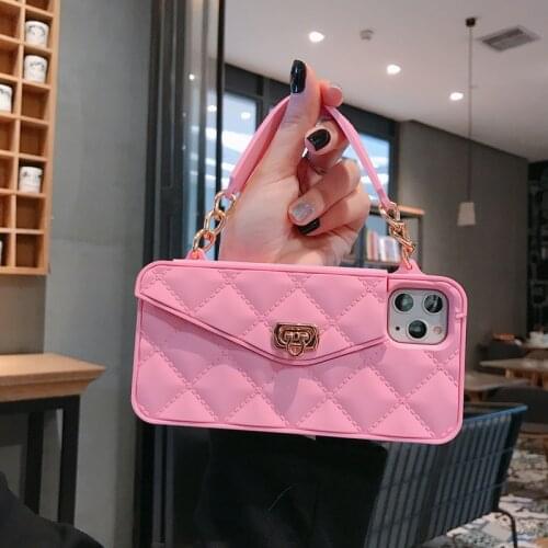 Hot Girls Giffted Case Fashion Crossbody Purse Phone Case for iPhone X 11 12 8 7 Luxury Handbag Phone Case For iPhone 12 Pro Max