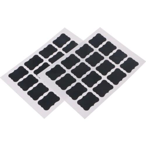 32Pcs Chalk Pen Chalkboard Sticker Bottle Labels Kitchen Jar Wall Cup Can