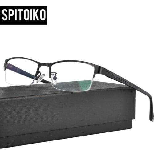 SPITOIKO Metal Optical Frames Ultem Temple Myopia Prescription Eyeglasses Spectacles Eyewear MX1004