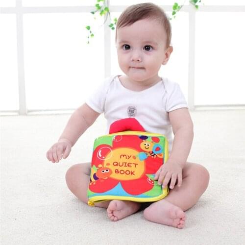 Soft Cartoon Books Infant Early cognitive Development My Quiet Bookes baby goodnight Educational Unfolding Activity Cloth Books