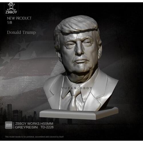 H55MM Resin Bust Kits Donald Trump Figure Model Self-assembled TD-2228
