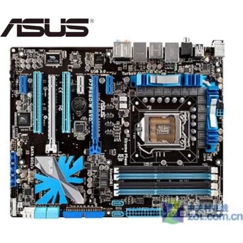 Asus P7P55D-E EVO Desktop Motherboard LGA 1156 DDR3 for I5 I7 CPU USB2.0 USB 3.0 16GB P55 Original used motherboards