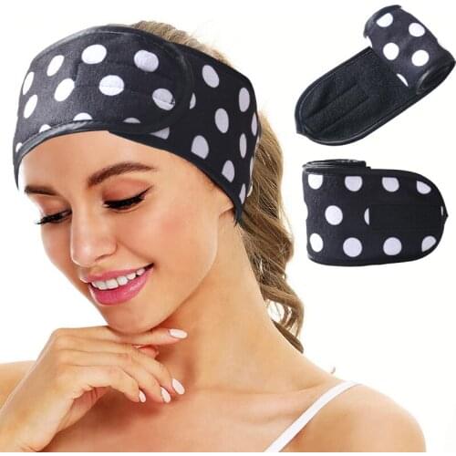 New Adjustable Wide Hairband Makeup Head Band Toweling Hair Wrap Shower Cap Stretch Salon Yoga Facial Headband Hair Accessories
