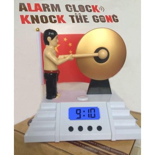 New 2015 Classic Creative Gong Alarm Clock Bruce Lee Kung Fu Digital Alarm Clock Designed For Bruce Lee Fan