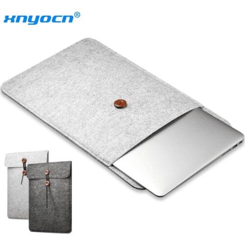 NEW Business Style Protective Woolen Felt Cover Case Anti-shock Case Bag Cover for Macbook Air Pro 11 12 13 15 Inch Laptop