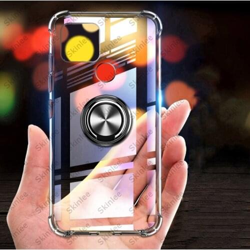 Skinlee For OPPO A15S Case Official Original Shockproof With Ring Soft Airbag Cover For OPPO A15S Case