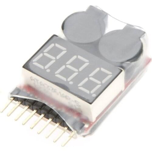 Original RC Li-Ion Lipo Battery Tester Low Voltage Buzzer Alarm Warning Vistapower 1-8S Digital Display Indicator