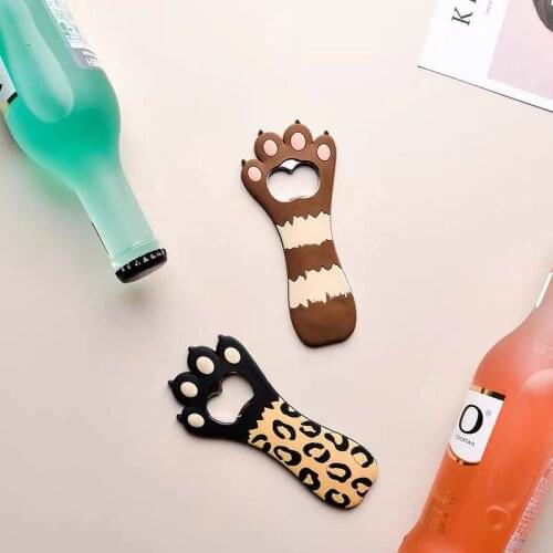 Beer bottle opener cat paw magnetic sticker screwdriver Korea Creative Fridge Magnet tools gadgets Kitchen accessories