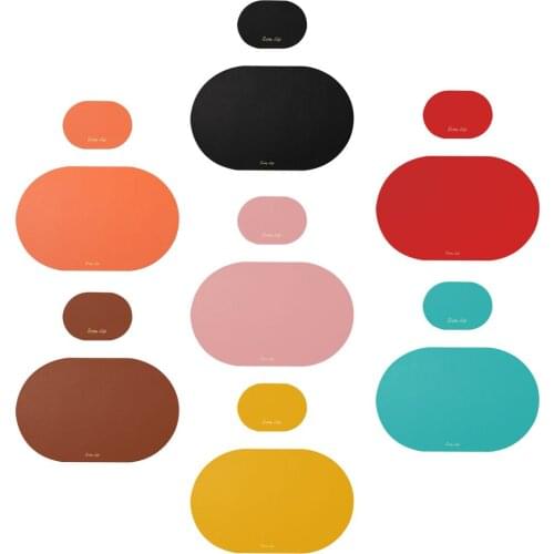 Oval Outdoor Picnic Placemat Mug Coasters Non-Slip Insulated Bowl Mat Tea Coffee Bar Cup Table Pad Drink Coasters Desktop Access