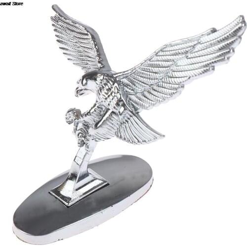 Car Front Cover Chrome Hood Ornament Badge 3D Emblem Angel Eagle For Auto Car