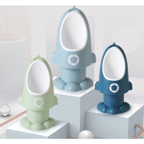 Baby Urinal Rocket Shape Vertical Wall-Mounted Pee Convenient Urinal Cute Boys Potty Standing Toilet Adjustable Kids Boy Urinal