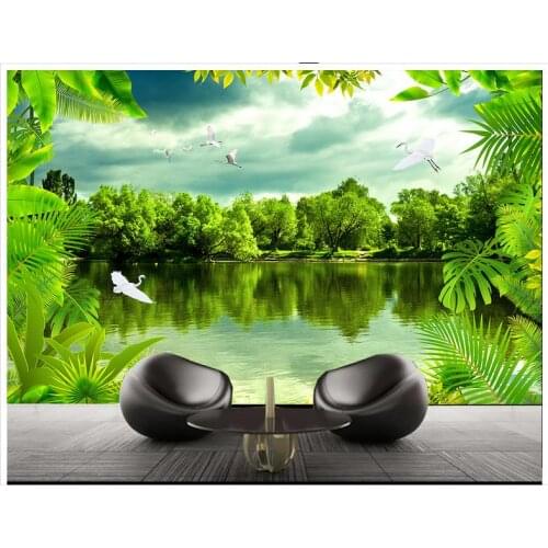 Custom photo wallpaper 3D mural wallpaper Tropical rain rural forest natural high - definition TV backdrop wall paper home decor